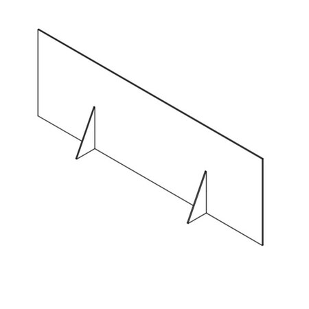 Usa Industrials White Plastic Dividers w/Square Corners - 1/8" T x 96" W x 30" H, PK3 BULK-PDW-384